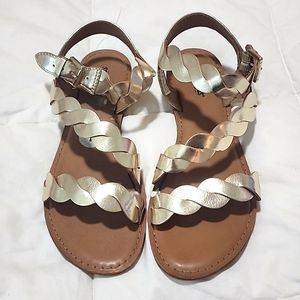 Gold sandals size 7